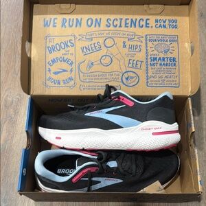 Brooks Ghost Max Dark Blue and Blue Running Shoes